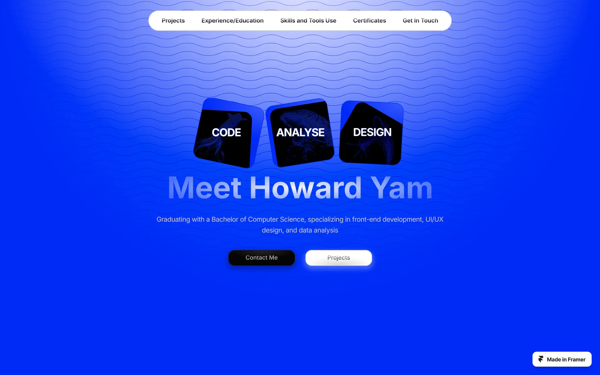 Old Framer Portfolio Hero